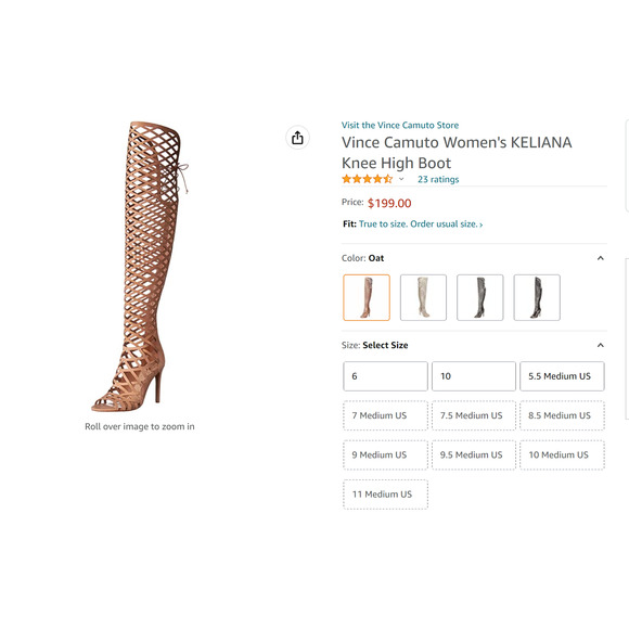 Vince Camuto Women's Keliana Knee High Boot Size 7 in Box - Picture 7 of 7